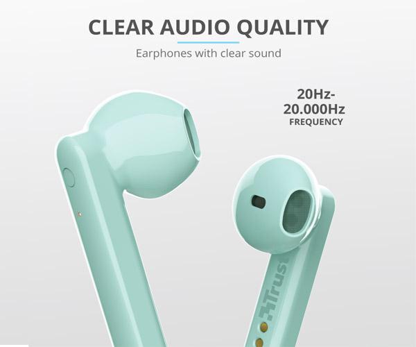 Auriculares Intrauditivos Trust Primo Touch Turquesa / Bluetooth / Tactil / Base recargable / 23781 - Imagen 3