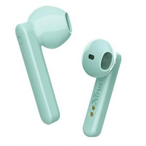 Auriculares Intrauditivos Trust Primo Touch Turquesa / Bluetooth / Tactil / Base recargable / 23781