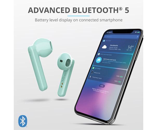 Auriculares Intrauditivos Trust Primo Touch Turquesa / Bluetooth / Tactil / Base recargable / 23781 - Imagen 4