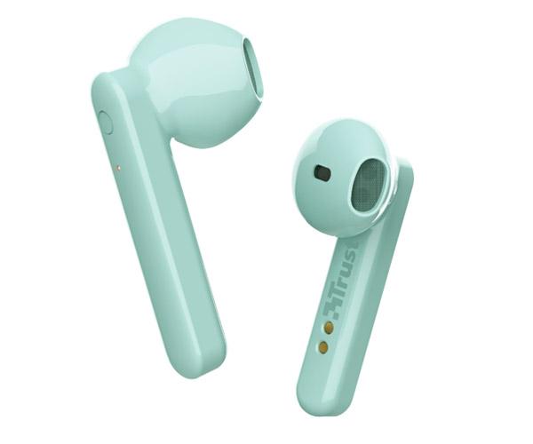 Auriculares Intrauditivos Trust Primo Touch Turquesa / Bluetooth / Tactil / Base recargable / 23781