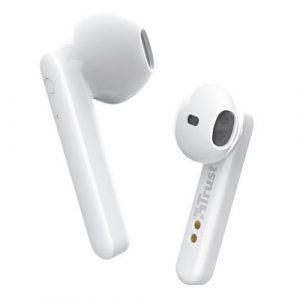 Auriculares Intrauditivos Trust Primo Touch Blanco / Bluetooth / Tactil / Base recargable / 23783
