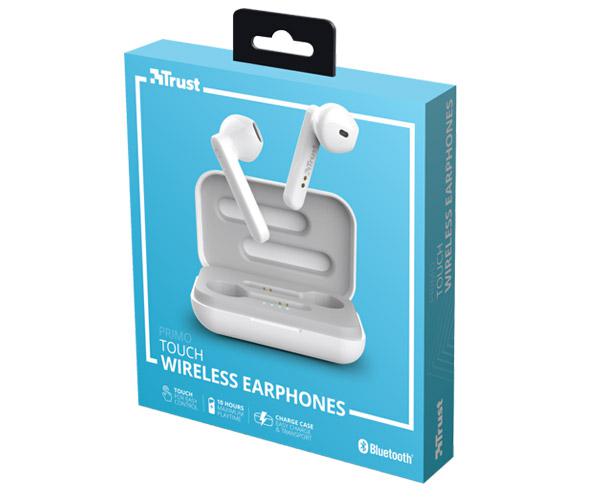 Auriculares Intrauditivos Trust Primo Touch Blanco / Bluetooth / Tactil / Base recargable / 23783 - Imagen 8