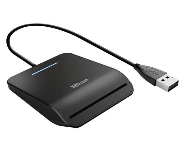 Lector Dni externo Trust Compatible con Dnie - Smartcards / Usb 2.0 / Negro / TRUST23890