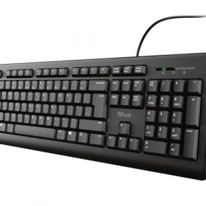 Teclado multimedia Usb Trust TK-150 / Tamaño compacto / Teclado Silenciado / Resistente a derrames