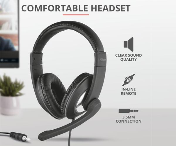 Combo Teclado + Raton inalambrico Trust Qoby + Auriculares Reno + Webcam Trino Hd / 24042 - Imagen 4