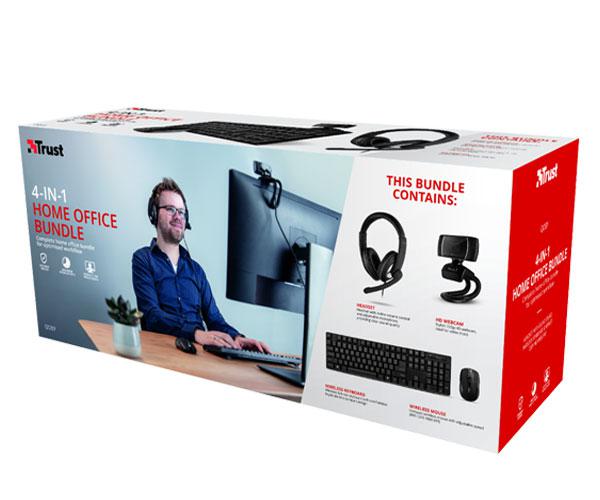 Combo Teclado + Raton inalambrico Trust Qoby + Auriculares Reno + Webcam Trino Hd / 24042 - Imagen 6