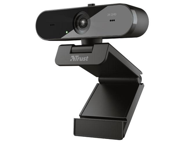 Webcam Streaming Trust 2K TW-250 / QHD 2K / Enfoque Automatico / Gran Angular / 2x Micrófonos