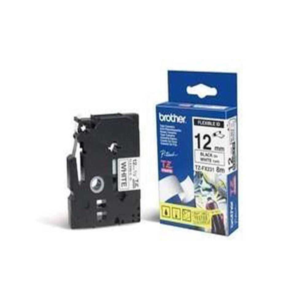 Cinta original Brother Laminada Tze-fx31 Blanco/Negro 12mmx8m