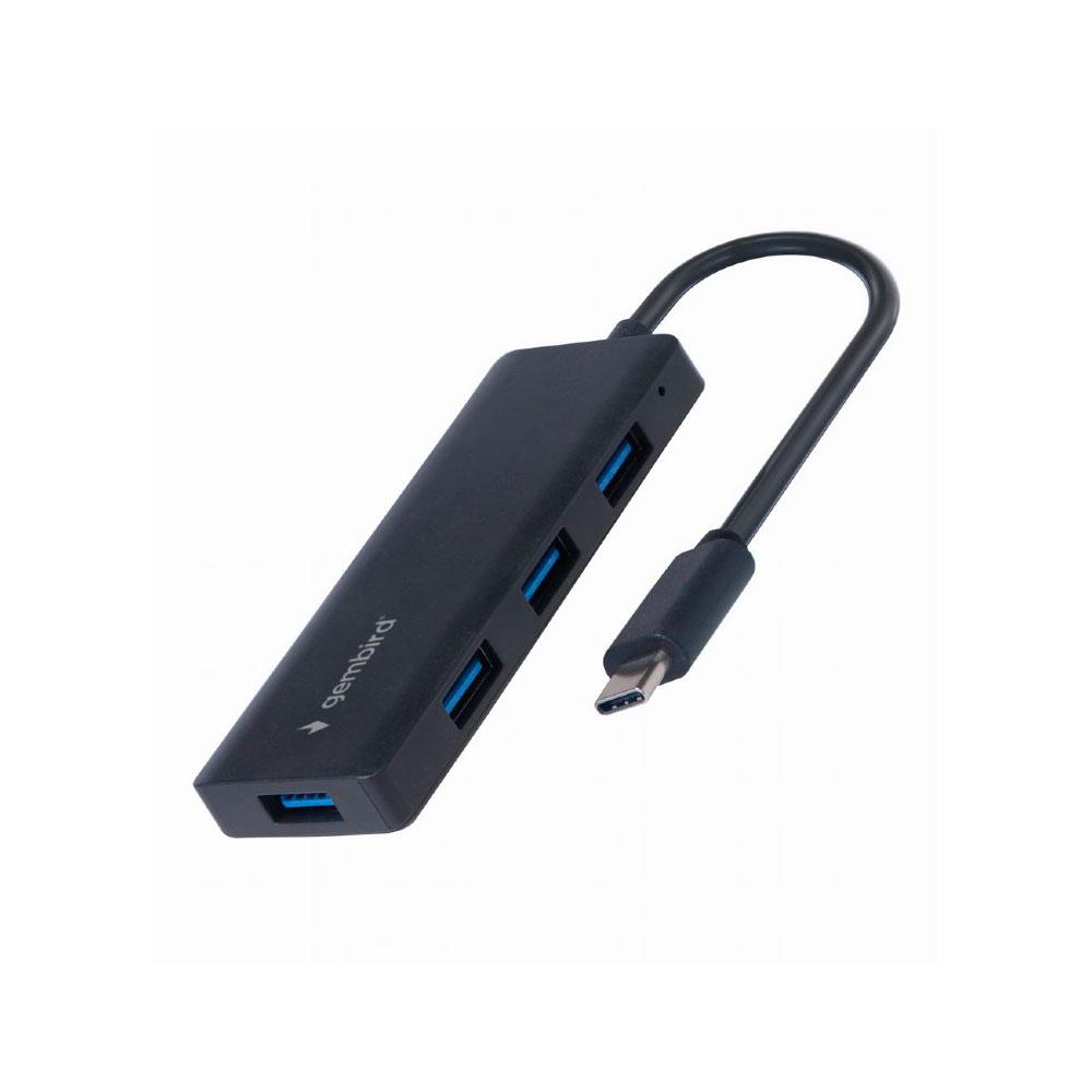 Hub 4 Puertos Usb 3.1 / Type-C / Gembird / Negro / UHB-CM-U3P4-02