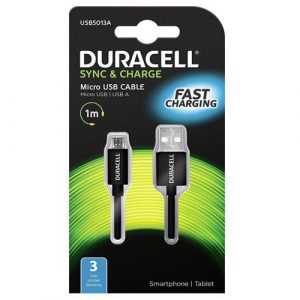 Cable Usb a Micro usb Duracell / 1m / Negro / Usb5013a