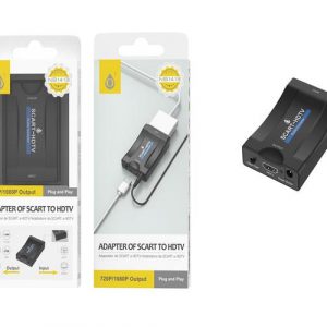 Adaptador Video euroconector Scart Hembra a HDMI Hembra / NB1413 / Negro / ONE+