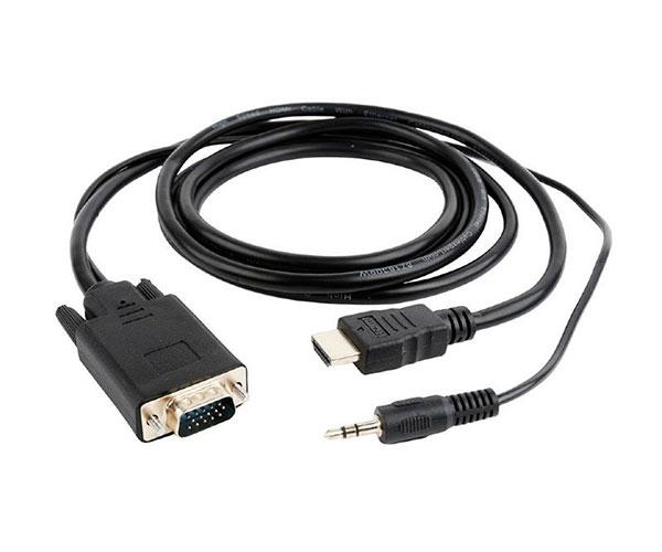 Cable adaptador HDMI a VGA + Audio (Cables 1.8 Metros) Negro / a-hdmi-vga-03-6 - Imagen 2