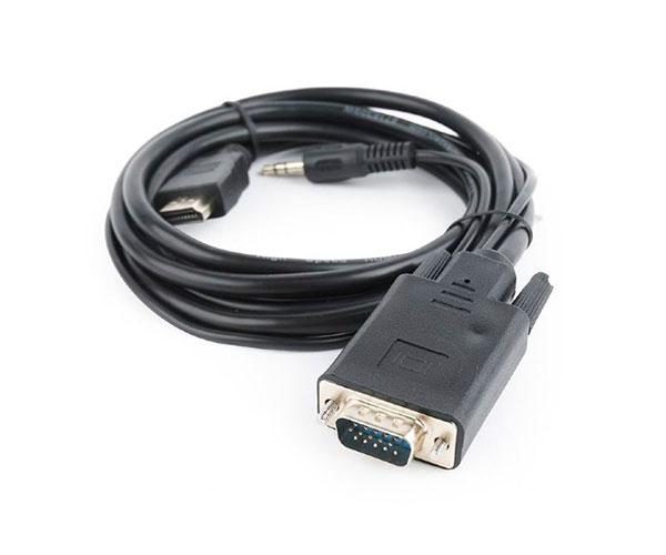 Cable adaptador HDMI a VGA + Audio (Cables 1.8 Metros) Negro / a-hdmi-vga-03-6 - Imagen 3