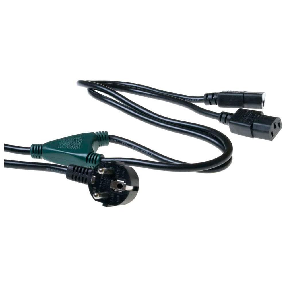 Cable alimentacion 2x cpu a red schuko 1.2m / Bulk ( Sin bolsa)