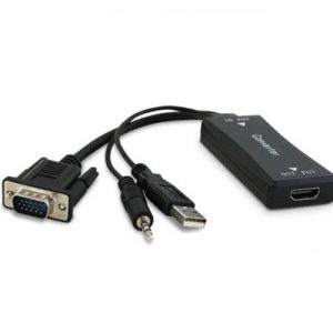 Adaptador VGA a HDMI + Audio Negro 3go  C132