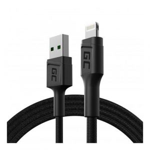 Cable datos USB 2.0 a Lightning iPhone 5-12 / 1.2m / 2.4a / Alta calidad / KABGC21 / Greencell