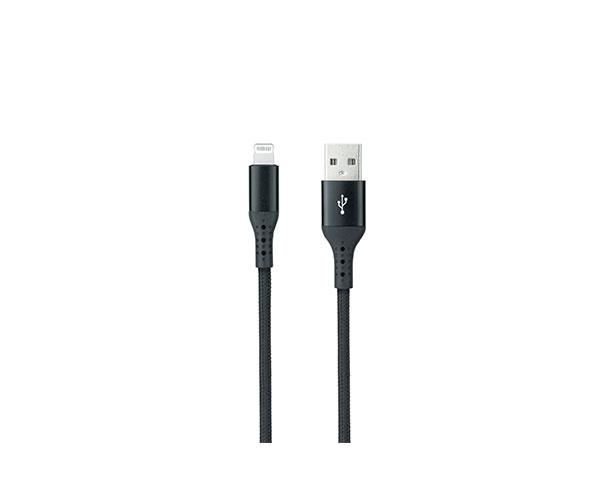 Cable datos USB 2.0 a Lightning Iphone 5-12 / 1m / Mallado / Negro / Nanocable 10.10.0401-cobk - Imagen 2