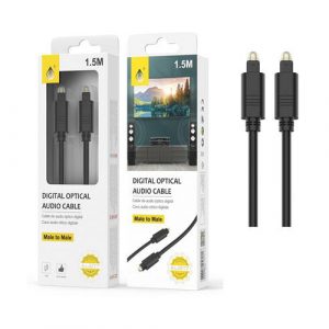 Cable óptico de audio digital Toslink M-M / 1.5m / Negro / Au217 / One+