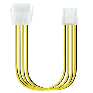 Cable Prolongador alimentacion 8 pines Hembra a 4+4 Pines Macho / 30cm / Nanocable 10.19.1402