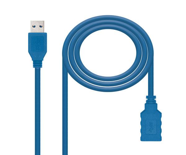 Cable prolongador USB 3.0 M/H 2m Nanocable 10.01.0902-bl Azul