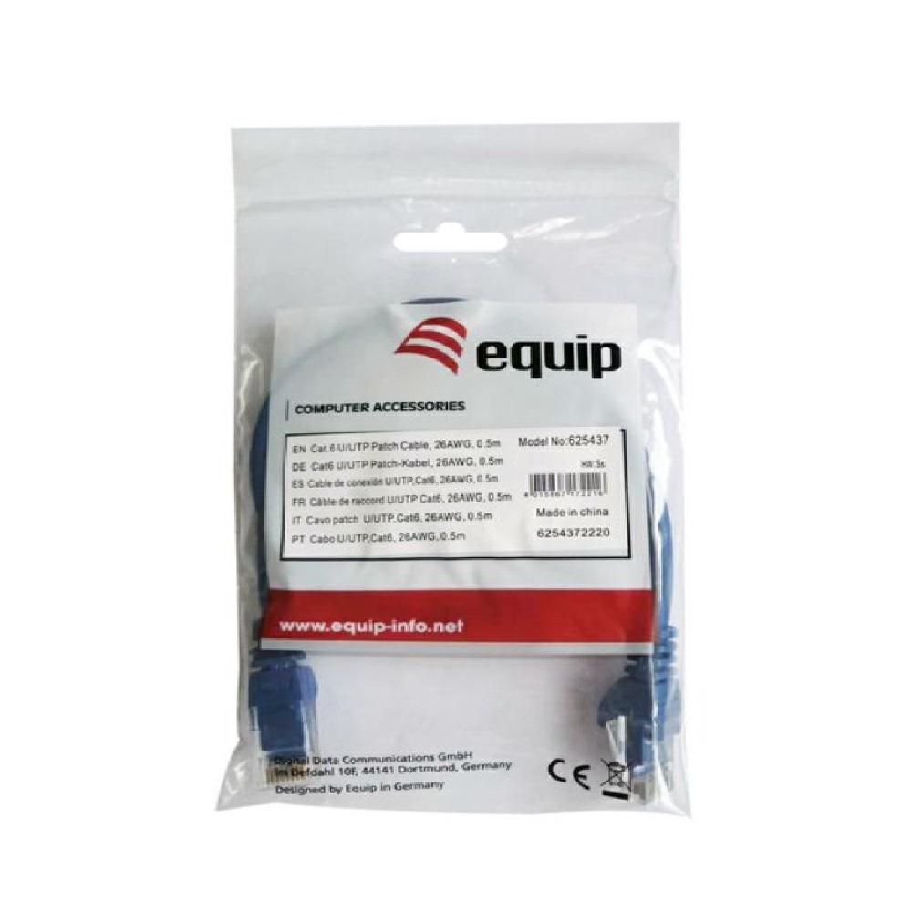 Cable red latiguillo RJ45 Cat.6a U/UTP / 2 metros / Azul / Libre de Haologenos / Equip 603033 - Imagen 2