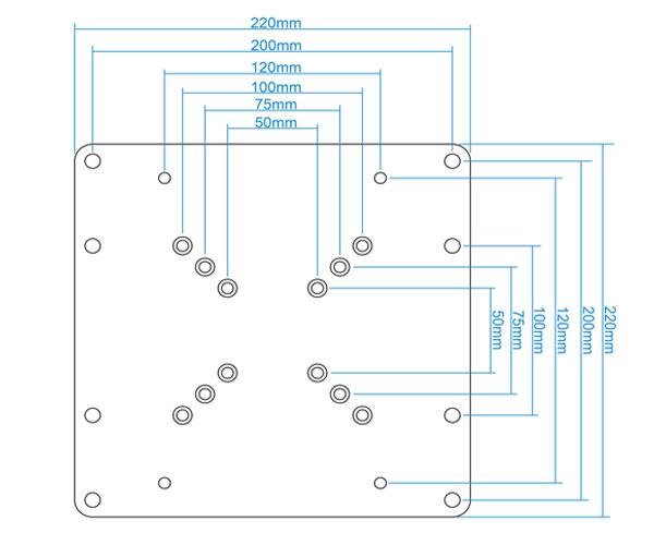 Adaptador Vesa 23-42 Pulg. / 200x200 / Vma0200-b - Imagen 4