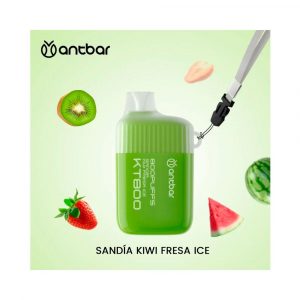 Vaper desechable Antbar KT800 Sandía Kiwi Fresa Ice / 20mg / 800 Caladas / Colgante Incluido