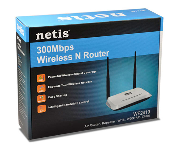 Router Wifi Netis WF2419 / 300mbps / 2 antenas 5 dbi