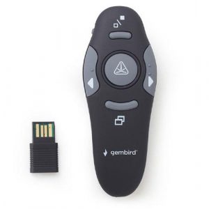 Presentador Inalámbrico Gembird / cobertura 10m / funciones powerpoint / WP-L-01