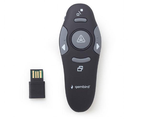 Presentador Inalámbrico Gembird / cobertura 10m / funciones powerpoint / WP-L-01