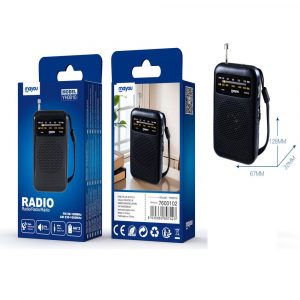 Radio portatil Am-Fm con Antena YH0010 / Altavoz externo / Jack 3.5mm / Negro / Mayou / 7600102