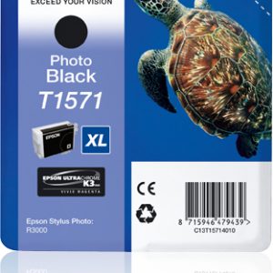 ÷ Tinta original epson t1571 negro foto c13t15714010 25.9ml