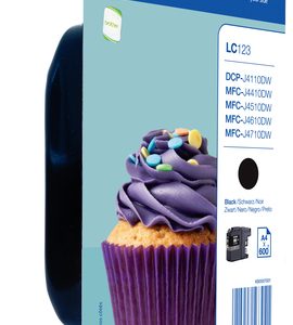 ÷ Tinta original brother lc123bkbp negro 12.1ml + alarma