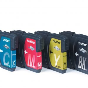 ÷ Pack colores tinta original brother lc1100valbp negro,cian,magenta,amarillo + alarma