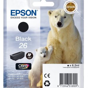 ÷ Tinta original epson t2601 negro c13t26014010 6.2ml