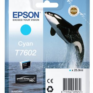 ÷ Tinta original epson t7602 cian c13t76024010 25.9ml
