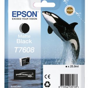 ÷ Tinta original epson t7608 negro mate c13t76084010 25.9ml