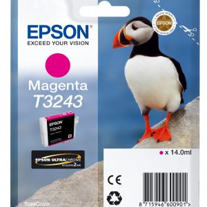 ÷ Tinta original epson t3243 magenta c13t32434010 14ml