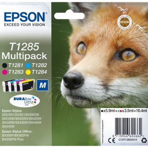 ÷ Tinta original epson t1285 multipack 4 colores c13t12854012