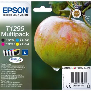 ÷ Tinta original epson t1295 multipack 5 colores c13t12954022 - con alarma